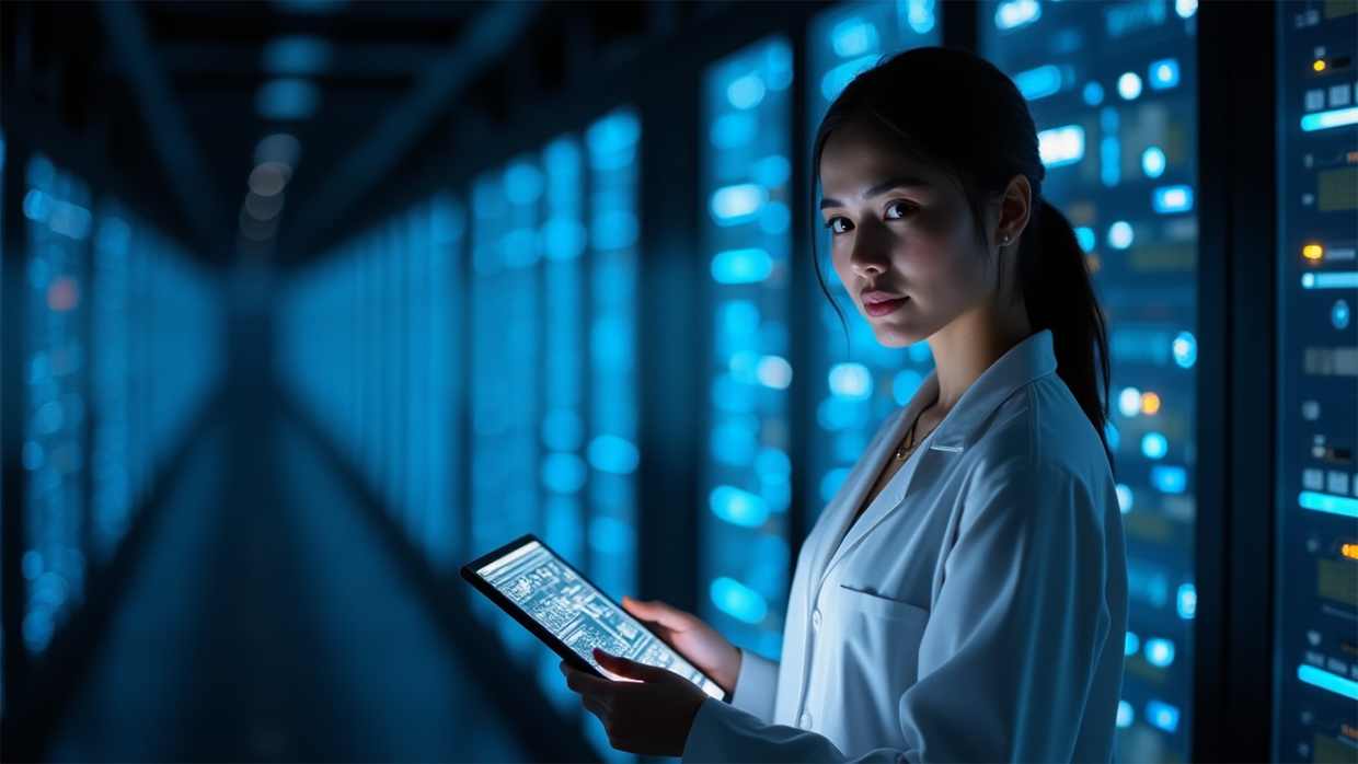 Make a 16:9 image of We need to give importance to science and technology in Bangladesh.